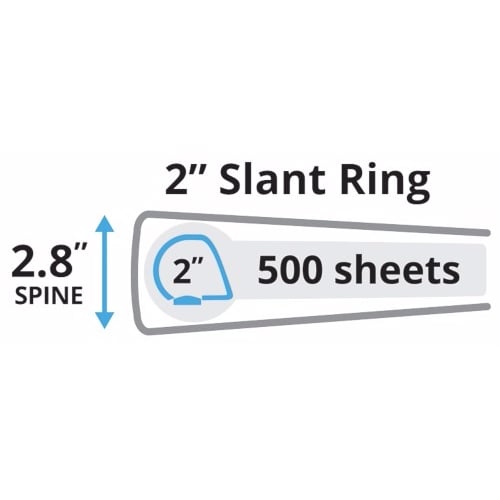 Avery 2" White Durable Slant Ring View Binders 6pk - 17032