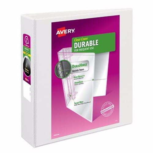 Avery 2" White Durable View Binders with EZD Rings 12pk - 09501