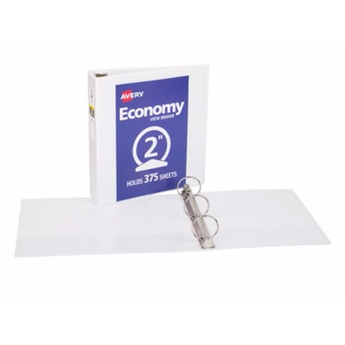 Avery 2" White Economy Round Ring View Binders 12pk - 05731 - Clearance Sale