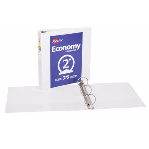 Avery 2" White Economy View Round Ring Binders 12pk - 05780