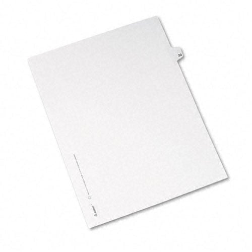 Avery 20 Individual Number Legal Index Avery Style Dividers 25pk - 1020 - Clearance Sale