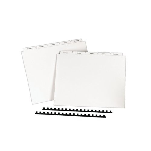 Avery 5-Tab Print-On Copier Tab Dividers with White Tabs 30 sets - 20416
