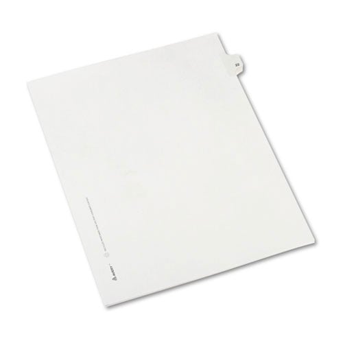 Avery 22 Individual Number Legal Index Allstate Style Dividers 25pk - 82220 - Clearance Sale