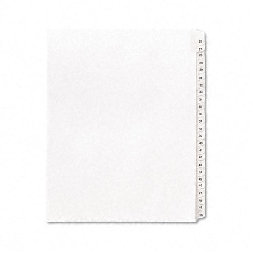 Avery 26-50 Legal 11" x 8.5" Allstate Style Collated Dividers - 01702