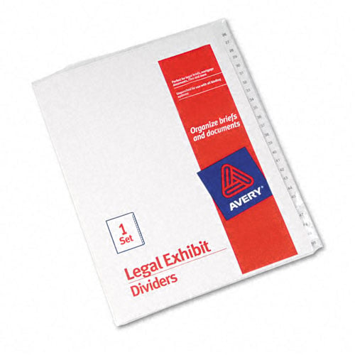 Avery 26-50 Legal 11" x 8.5" Allstate Style Collated Dividers - 01702