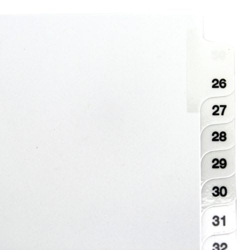 Avery 26-50/TOC Legal 11" x 8.5" Avery Style Collated Dividers - 11372
