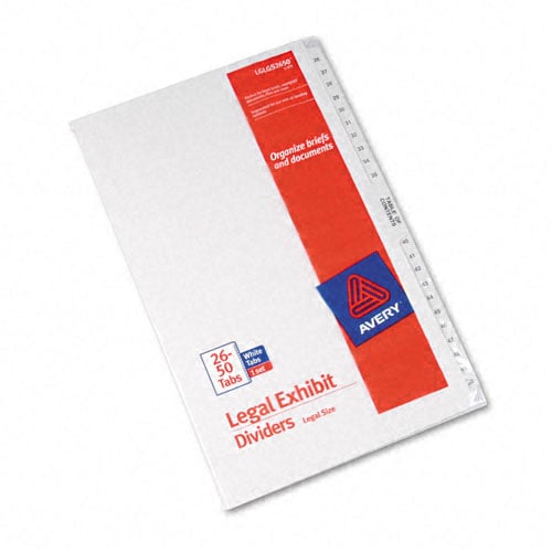 Avery 26-50/TOC Legal 14" x 8.5" Avery Style Collated Dividers - 11373