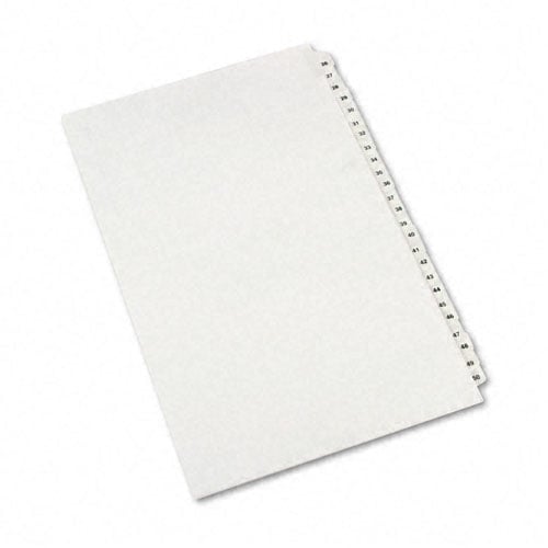Avery 26-50 White Legal 14 x 8.5 Avery Style Collated Dividers - 01431