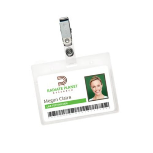 Avery 3-1/2" x 2-1/4" Landscape Clear Clip Style Badge Holders - 25pk