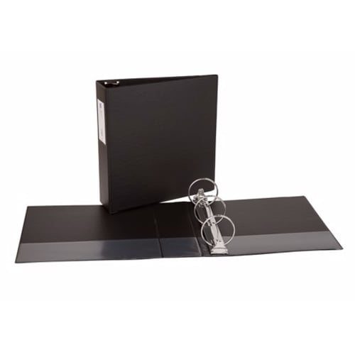 Avery 3" Black Economy Round Ring Binders with Label Holders 12pk - 4601 - Clearance Sale