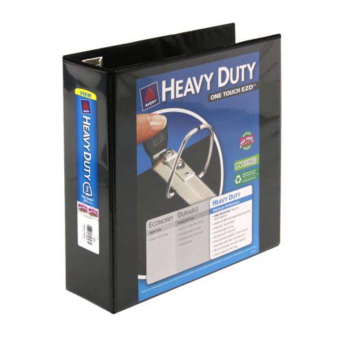 Avery 3" Black One Touch Heavy Duty EZD View Binders 4pk - 79693