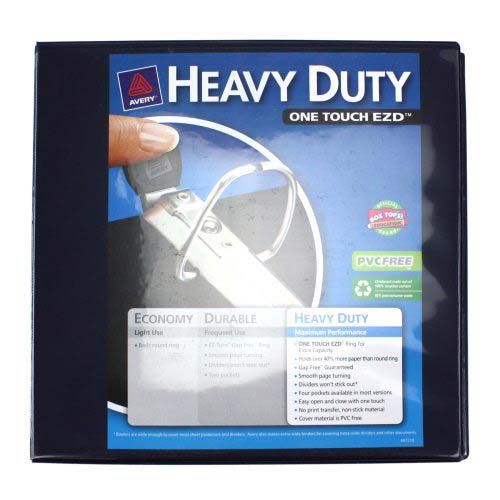 Avery 3" Navy Blue One Touch Heavy Duty EZD View Binders 4pk - 79803