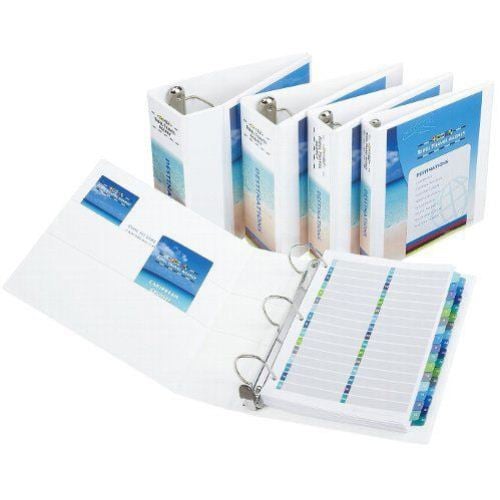 Avery 3" White One Touch Plain Package EZD View Binders 4pk - 79193