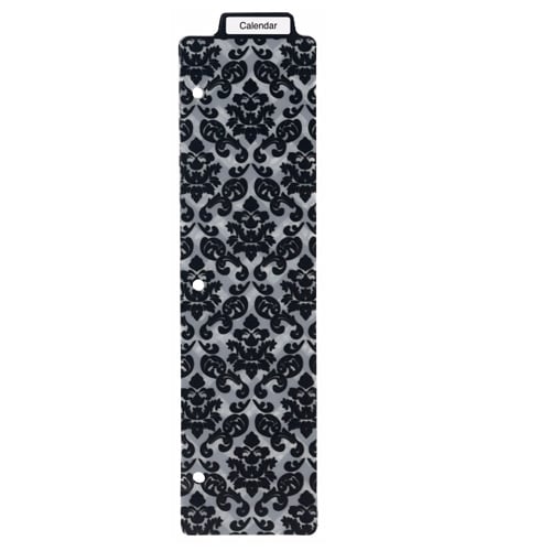 Avery 3" x 11-1/2" Black & White Stylish Tabbed Snap-In Plastic Bookmark Dividers 1 set - 24930
