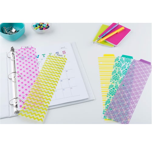 Avery 3" x 11-1/2" Multicolor Stylish Tabbed Snap-In Plastic Bookmark Dividers 1 set - 24909
