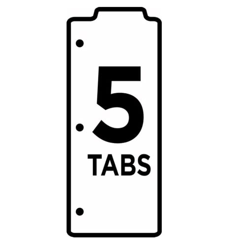 Avery 3" x 11-1/2" Multicolor Stylish Tabbed Snap-In Plastic Bookmark Dividers 1 set - 24909