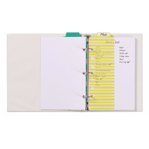 Avery 3" x 9" Multicolor Stylish Tabbed Snap-In Plastic Bookmark Dividers 1 set - 24922