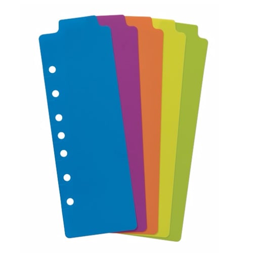Avery 3" x 9" Multicolor Tabbed Snap-In Plastic Bookmark Dividers - 1 Set