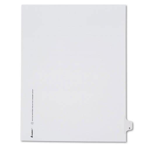 Avery 3 Individual Number Legal Index Allstate Style Dividers 25pk - 82201