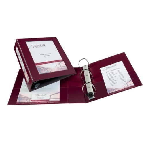 Avery 3" Maroon Framed View Heavy Duty Binders with One Touch EZD Ring - 4pk