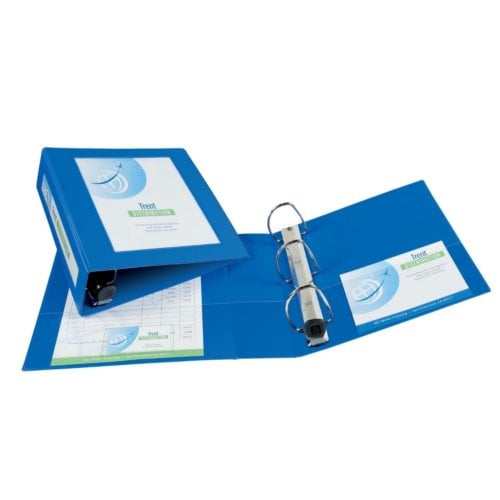 Avery 3" Pacific Blue Framed View Heavy Duty Binders with One Touch EZD Ring - 4pk
