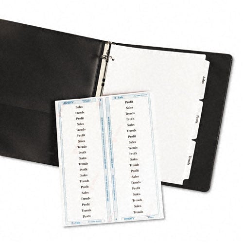 Avery 3-tab 11" x 8.5" Clear Label Punched Dividers 5 sets - 11435