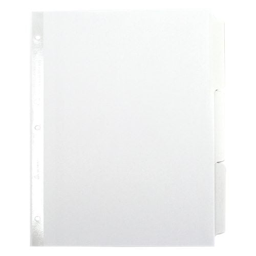 Avery 3-tab 11" x 8.5" Clear Label Punched Dividers 5 sets - 11435