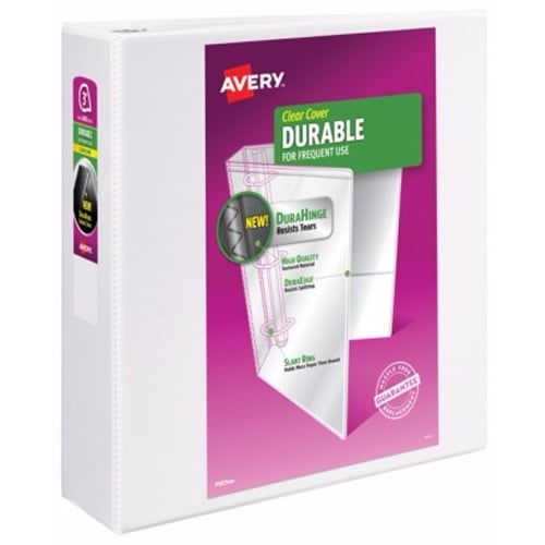 Avery 3" White Durable Slant Ring View Binders 6pk - 17042