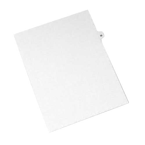 Avery 33 Individual Number Legal Index Avery Style Dividers 25pk - 1033