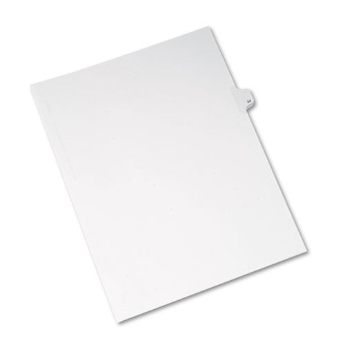 Avery 34 Individual Number Legal Index Allstate Style Dividers 25pk - 82232