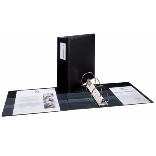 Avery 4" Black Durable EZD Ring Binders with Label Holders 6pk - 08802
