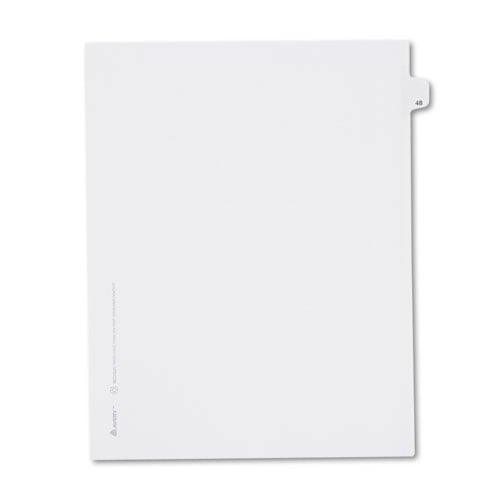Avery 48 Individual Number Legal Index Allstate Style Dividers 25pk - 82246