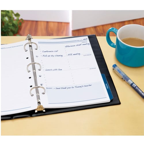 Avery 5-1/2" x 8-1/2" Monthly/Weekly Calendar Pages for Mini Binders 25pk - 14825