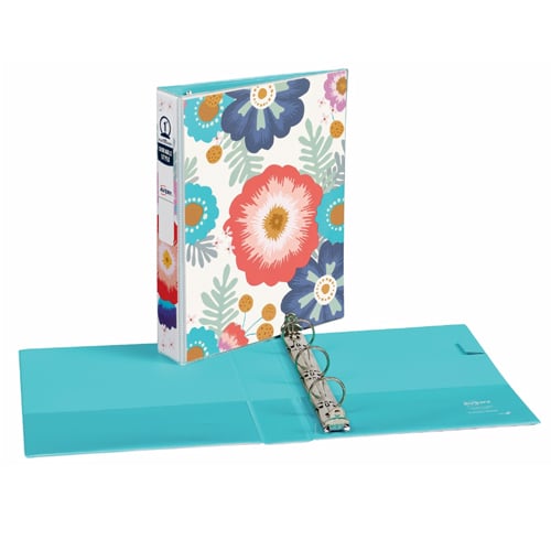 Avery 5.5" x 8.5" Mini Durable Style Big Floral 1" Round Ring Binders 6pk - 18701