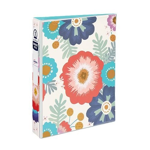 Avery 5.5" x 8.5" Mini Durable Style Big Floral 1" Round Ring Binders 6pk - 18701