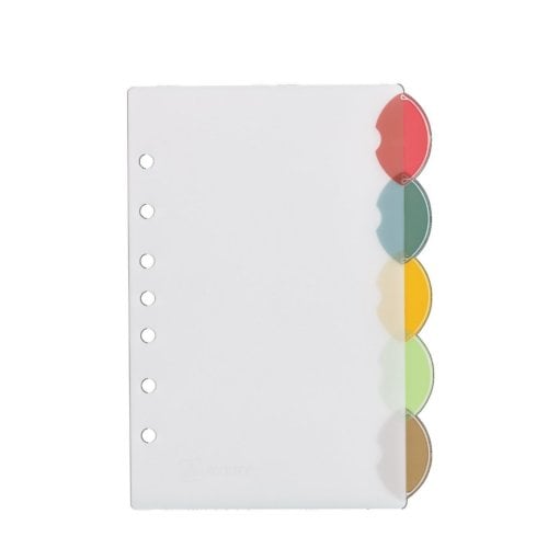 Avery 5.5" x 8.5" Multicolor 5-Tab Style Edge Plastic Insertable Dividers 1 set - 11118