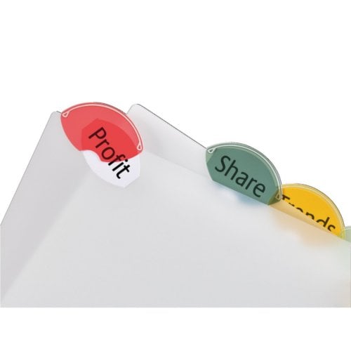 Avery 5.5" x 8.5" Multicolor 5-Tab Style Edge Plastic Insertable Dividers 1 set - 11118