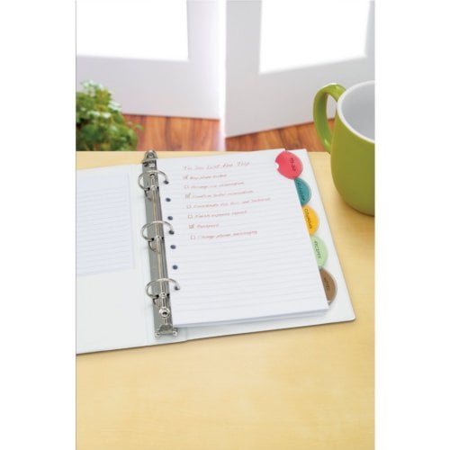 Avery 5.5" x 8.5" Multicolor 5-Tab Style Edge Plastic Insertable Dividers 1 set - 11118