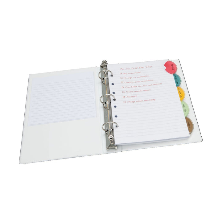 Avery 5.5" x 8.5" Multicolor 5-Tab Style Edge Plastic Insertable Dividers 1 set - 11118