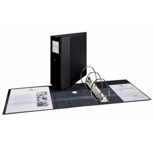 Avery 5" Black Durable EZD Ring Binders with Label Holders 2pk - 08901