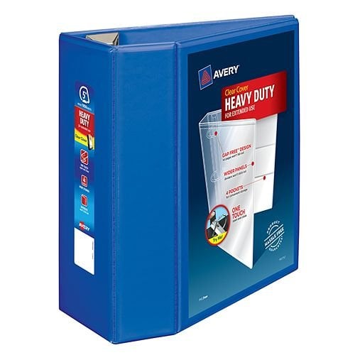 Avery Pacific Blue Heavy-Duty View Binders with Locking One Touch EZD Ring