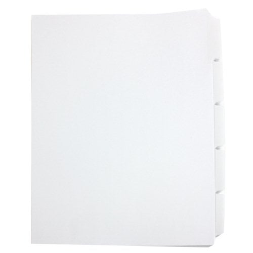 Avery 5-tab 11" x 8.5" Clear Label Unpunched Dividers 25pk - 11443 - Clearance Sale