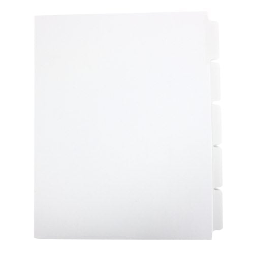 Avery 5-tab 11" x 8.5" Clear Label Unpunched Dividers 5pk - 11431