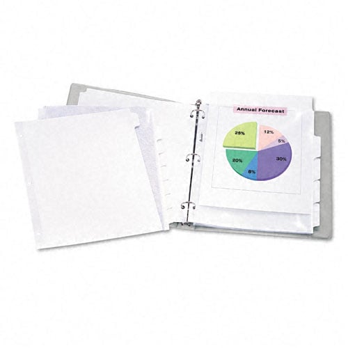 Avery 5-tab 11" x 9" Clear Label 3-hole Punched Dividers 1 set-11438