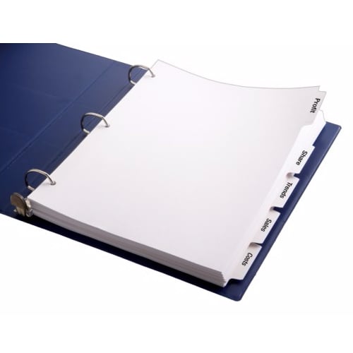 Avery 5-tab 11" x 8.5" Clear Label Dividers 1 set - 11416