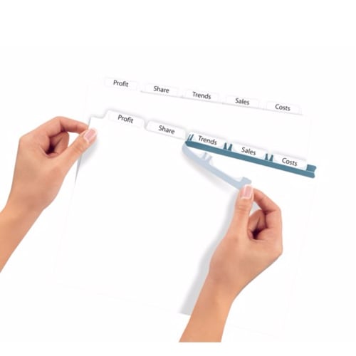 Avery 5-tab 11" x 8.5" Clear Label Dividers 1 set - 11416
