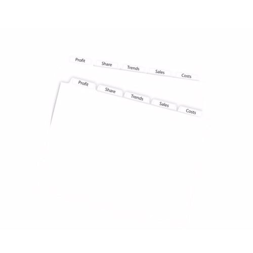 Avery 5-tab 11" x 8.5" Clear Label Punched Dividers 5 sets - 11436