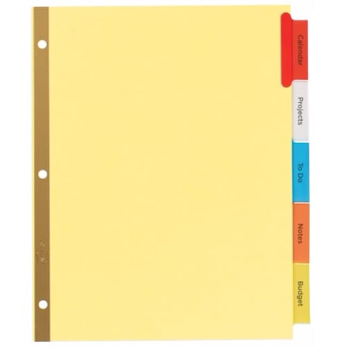 Avery 5-tab Big Tab Paper Work Saver Multicolor Dividers - 11109 - Clearance Sale