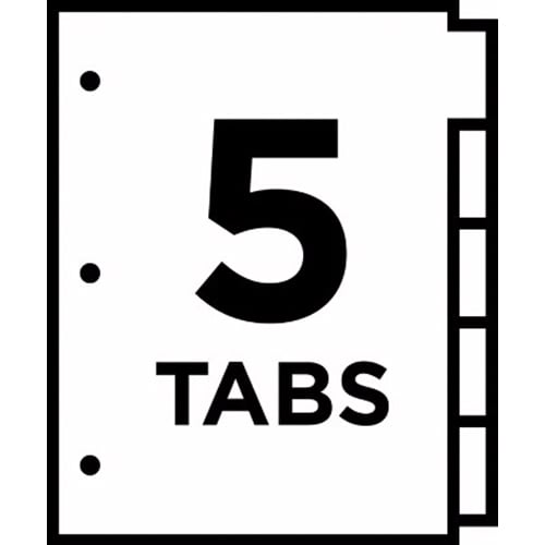 Avery 5-tab Big Tab Paper Work Saver Multicolor Dividers - 11109 - Clearance Sale