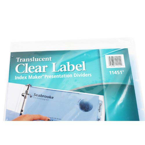 Avery 5-tab Blue 11" x 8.5" Translucent Dividers (1 set) - 11451